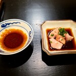 島津 - 肝醤油と生姜醤油