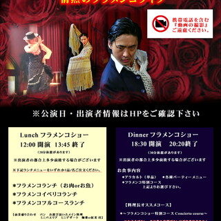 特別なディナータイム☆情熱のフラメンコライブ☆