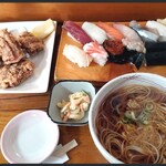 丸福寿し - 料理写真:にぎりA(￥1200)」、「ザンギ(￥700)