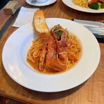 カフェ エチカ - 渡り蟹のトマトクリーム白味噌仕立てスパゲッティ