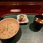 奈良 而今 - たいでんぶとちりめん山椒ご飯