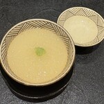 鮨 こん藤 - 真珠貝(アコヤ貝)の茶碗蒸し 上には聖護院蕪の餡