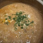 土びん - 雑炊にネギ