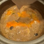 土びん - 雑炊に卵②