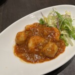 中国料理 桃李蹊 - 彩菜セット　えびと里芋の玉子入りチリソース