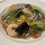 中国料理 桃李蹊 - 彩菜セット　五目あんかけ焼きそば