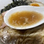 麺 鍾馗 - 背脂煮干しラーメン　スープアップ