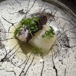 銀座 くらはし - かぶ、ニシン　菜の花煮