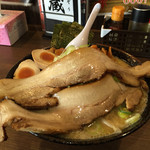 らー麺 武蔵 - 武蔵物語 大盛り肉ましホルモントッピング