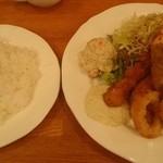 キッチン水野 - ミックスフライ（ライス付）1150円