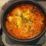 Mindon Shokudou - スンドゥブチゲ（明洞）魚介・豚・野菜￥８４０