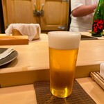 木挽町 とも樹 - 最初は生ビール