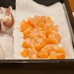 木挽町 とも樹 - 小柱はラッコの大好物。これからまだまだ大きくなって大星サイズになる手前（＾◇＾）