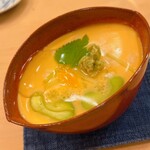 木挽町 とも樹 - 栃木のゆばとはしりの空豆の茶碗蒸し