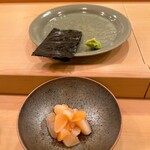 木挽町 とも樹 - 小柱には三國屋の海苔