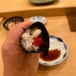 木挽町 とも樹 - すきみがあまりにも美味しかったので、ネギ入りの手巻きを追加しました