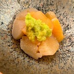 木挽町 とも樹 - こちらは本山葵を乗っけてそのままいただきました