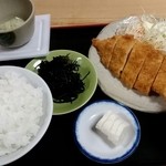 そば処越前屋 - チキン定食800円