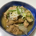 もつ煮 太郎 - モツ煮　　　　大根やネギ入れてアレンジ