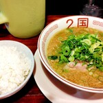 らーめん2国 - 王道のラーメンライス完成！