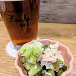 肉とクラフトビール フリーラ 町田店 - みちのく福島路ビールと、ロマネスコのマリネ(お通し)
