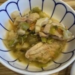 十割舞そば 忠庵 - 鶏肉と野菜の柚子こしょう煮