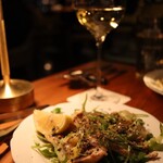 Rossi - 気仙沼メカジキのカルパッチョ 寅ちゃんネギのサルサ