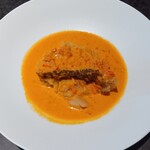 Art de Vivre - タラの蒸し焼き オマール海老とパプリカ風味のソース