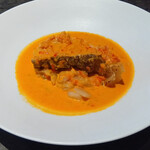 Art de Vivre - タラの蒸し焼き オマール海老とパプリカ風味のソース