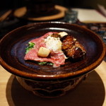 龍吟 - 讃岐オリーブ牛陶板 ”すき焼き” 仕立て ”フォアグラ” を織り交ぜて 2015.1.x