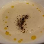 ル・プレジール - ◆スープ◆　かぶらのポタージュ　スープの下には、鶏がらブイヨンの茶碗蒸しが下に隠れています！