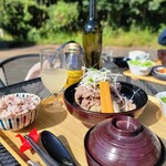 ダイニング ポート 御料鶴 - せんば牛と地元野菜の落花生しゃぶしゃぶ膳2500円