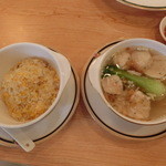 天香回味 - 2014' 12/21 ランチセットの炒飯とスープ