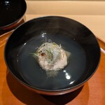 銀座 しのはら - 虎河豚の白子と蕪の椀∼鼈の出汁で