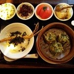 茉莉花 - 『高麗人参茶漬け＆特製焼売の膳』(2800円)！高麗人参は、土臭かったが、思っていたほど苦くなく、柔らかかった～♪(^o^)丿