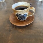 古舎カフェ 灯環 - ホットコーヒー　益子焼のカップ