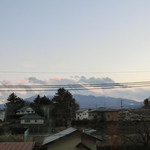 Ooike Hoteru - 部屋からの眺め・初日の富士山（若干雲）