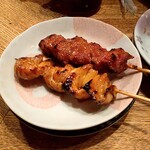 やきとん　たつや - 料理写真:しろ、かしら(味噌ダレ)