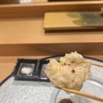 祇園鮨 琢 - 白子の天ぷら 濃厚 梅塩で