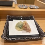 祇園鮨 琢 - 万願寺とうがらし 赤、緑