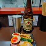 鶏paitan 心麦 - 赤星とツマミトッピング