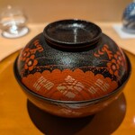 銀座 しのはら - すっぽん出汁のお椀 白子添え