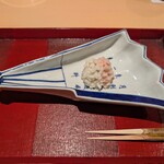 銀座 しのはら - 茶菓子（紅白きんとん）