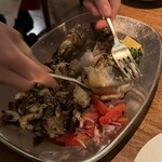 クリスチアノ - 店内さんがその場でイワシをほぐしてくれる