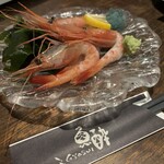 魚酔 - 特大甘海老刺し