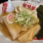 元祖 宇味家 JR宇都宮駅構内店 - 餃ラーメン(佐野ラーメンプラス茹で餃子)