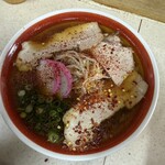 天神そば - 一味ぶちまける