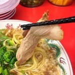 Ra-Men Kairikiya - ９２０えん『唐揚げ定食(特製醤油ラーメン(並) (麺かため指定)＋鶏唐揚げ４ケ＋ごはん(無料大盛)』2015.1