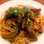 ペピタライオン - 2026年1月31日(土)  茄子と挽肉の醤油パスタ 1,200円