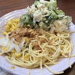 ブロンコビリー - ツナマヨパスタ　ブロッコリーサラダ　ポテサラ